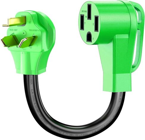 NEMA 10-30P to 14-50R EV Charger Adapter Cord Compatible with EV, 30 Amp Dryer to 50 Amp EV for Level 2 Charging, ETL Listed in Saudi Arabia