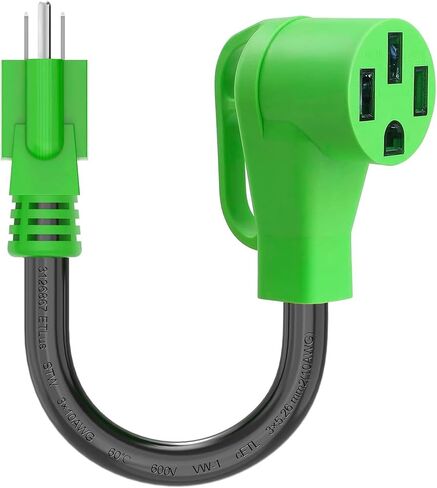 NEMA 10-30P to 14-50R EV Charger Adapter Cord Compatible with EV, 30 Amp Dryer to 50 Amp EV for Level 2 Charging, ETL Listed in Saudi Arabia
