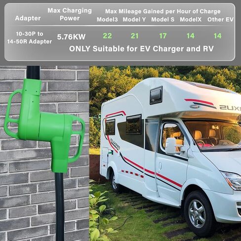 NEMA 10-30P to 14-50R EV Charger Adapter Cord Compatible with EV, 30 Amp Dryer to 50 Amp EV for Level 2 Charging, ETL Listed in Saudi Arabia