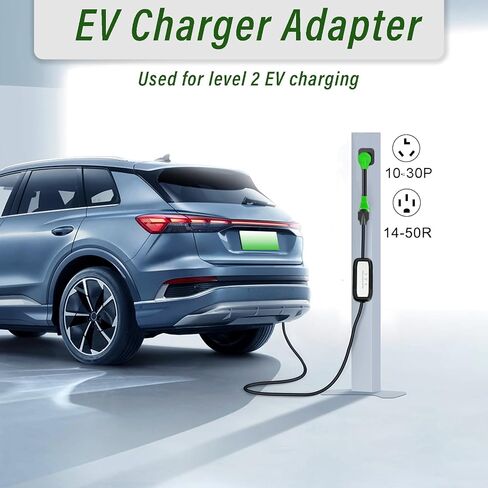 NEMA 10-30P to 14-50R EV Charger Adapter Cord Compatible with EV, 30 Amp Dryer to 50 Amp EV for Level 2 Charging, ETL Listed in Saudi Arabia
