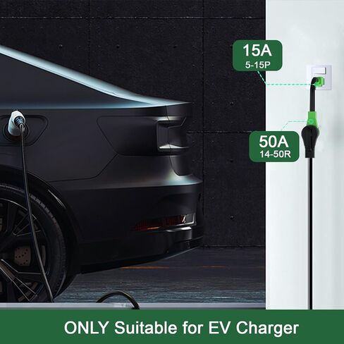 NEMA 10-30P to 14-50R EV Charger Adapter Cord Compatible with EV, 30 Amp Dryer to 50 Amp EV for Level 2 Charging, ETL Listed in Saudi Arabia