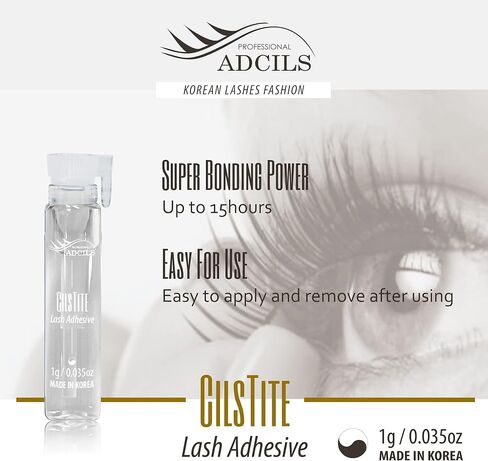 شريط لاصق للرموش CILSTITE شفاف في زجاجة بعصا 0.07 أونصة (1 جم) × 12 قطعة - خالٍ من اللاتكس/ تثبيت قوي للرموش الفردية/لاصق الرموش/آمن على الجلد in Saudi Arabia