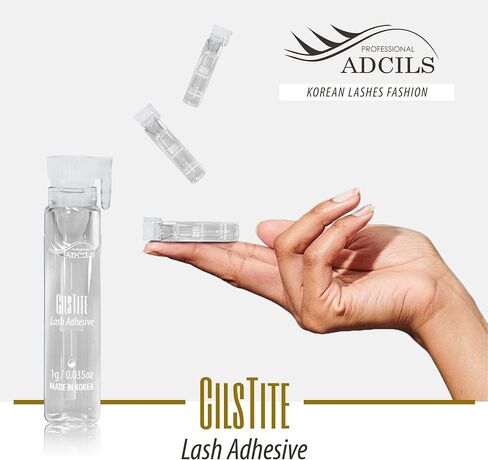شريط لاصق للرموش CILSTITE شفاف في زجاجة بعصا 0.07 أونصة (1 جم) × 12 قطعة - خالٍ من اللاتكس/ تثبيت قوي للرموش الفردية/لاصق الرموش/آمن على الجلد in Saudi Arabia