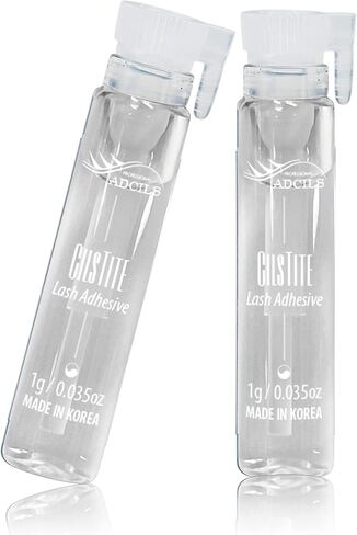 شريط لاصق للرموش CILSTITE شفاف في زجاجة بعصا 0.07 أونصة (1 جم) × 12 قطعة - خالٍ من اللاتكس/ تثبيت قوي للرموش الفردية/لاصق الرموش/آمن على الجلد in Saudi Arabia