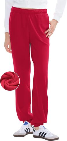 PUMIEY Women’s High Waisted Sweatpants Fleece Baggy Sweat Pants Y2K Lounge Joggers Pants Three-No Collection in Kuwait