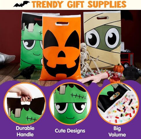 JOYIN 72 Pcs Halloween Goodie Bags for Trick-or-Treating, Halloween Snacks, Halloween Party Favors, Event Party Favor Supplies, Halloween Trick or Treat Bags, Classroom Goody Bags in Saudi Arabia