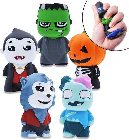 مجموعة أدوات التلوين من JOYIN Halloween Squishy Toys مع 6 شخصيات مختلفة، و6 ألوان دهانات، و3 فرش طلاء. مجموعة أدوات فنية وحرفية يمكنك صنعها بنفسك مجموعة ألعاب حفلات الهالوين لأنشطة الأطفال وهدايا الحفلات in Saudi Arabia