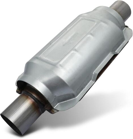 M-AUTO Weld-on Exhaust Pipe المحول الحفاز العالمي OBD-II/EPA الفولاذ المقاوم للصدأ قطر مدخل 2 بوصة، الطول الإجمالي 15 بوصة مناسب بشكل مباشر (متوافق مع EPA) in Saudi Arabia