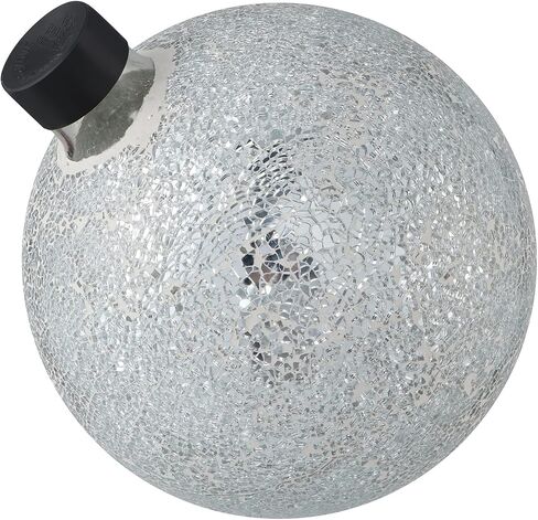MDLUU Mosaic Gazing Ball, 10-Inch Decorative Gazing Globe, Glass Gazing Sphere for Garden, Outdoor Landscape Decor (Silver) in Saudi Arabia