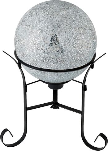 MDLUU Mosaic Gazing Ball, 10-Inch Decorative Gazing Globe, Glass Gazing Sphere for Garden, Outdoor Landscape Decor (Silver) in Saudi Arabia
