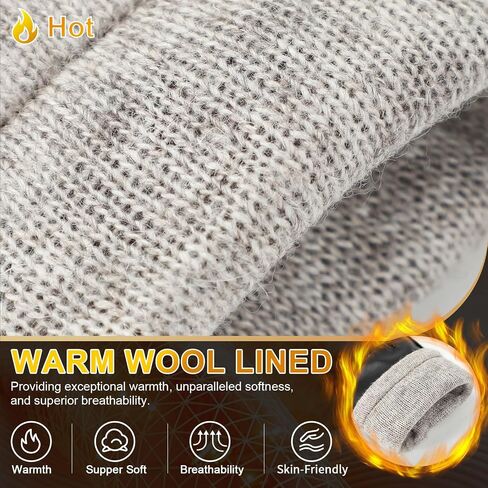 GSG leather gloves for men Sheepskin Classic Driving Gloves Winter Touchscreen Wool Lined Warm Gloves in Kuwait