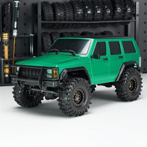 INJORA 6.10in 133g قاعدة عجلات ABS هيكل شيروكي صلب لهيكل TRX4M Bronco Defender 1/18 RC ترقية الزاحف (رمادي فضي) in Saudi Arabia