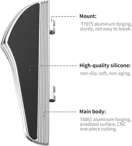 Motorcycle Floorboards Footrest Footboards for Harley Touring, Road King, Street Glide, Road Glides (1986-2023), Softail FL Heritage, Fat Boy Deluxe (1986-2017), Dyna FLD (2012-2016) in Kuwait
