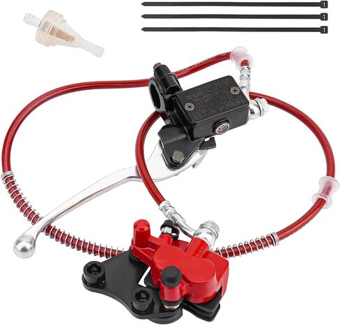 مجموعة فرامل أسطوانة الفرامل الأمامية الهيدروليكية مع وسادات الفرامل لـ 50cc 70cc 90cc 110cc 125cc SSR TaoTao Apollo Coolster Moped Scooter الصينية حفرة الدراجة الترابية in Kuwait