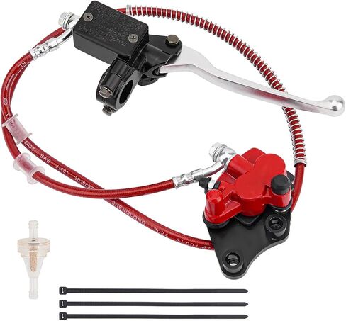 مجموعة فرامل أسطوانة الفرامل الأمامية الهيدروليكية مع وسادات الفرامل لـ 50cc 70cc 90cc 110cc 125cc SSR TaoTao Apollo Coolster Moped Scooter الصينية حفرة الدراجة الترابية in Kuwait