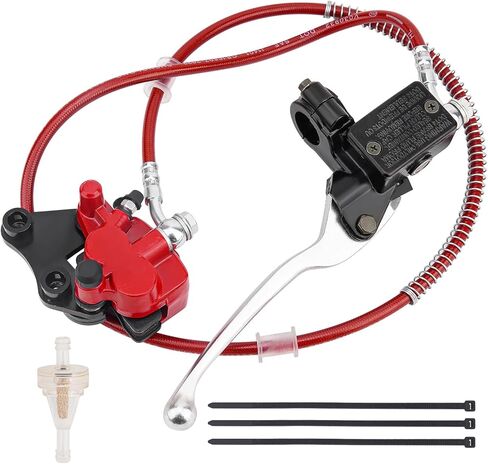 مجموعة فرامل أسطوانة الفرامل الأمامية الهيدروليكية مع وسادات الفرامل لـ 50cc 70cc 90cc 110cc 125cc SSR TaoTao Apollo Coolster Moped Scooter الصينية حفرة الدراجة الترابية in Kuwait