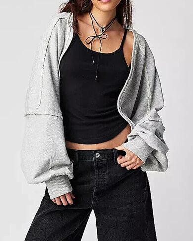 Kedera Women's Cropped Sweatshirts Bolero Shrug Sweater Long Sleeve Open Front Cardigan Workout Jackets Y2K Gym Fall Top in Saudi Arabia