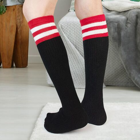 Girls Knee High Socks School Uniform Long Tube Dress Socks for Girls Kids Toddler Soccer Athletic Socks 1-16 Years in Saudi Arabia