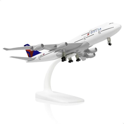747 Delta Model Airplane 1/300 Diecast Metal Airplane Model Kits (with Stand) Boeing 747 Airlines Plane for Aviation Enthusiasts Gifts, Display Collections or Desk Decor -8 inches L in Kuwait