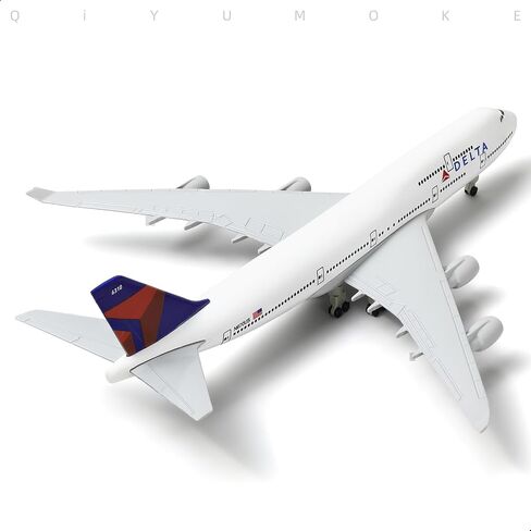 747 Delta Model Airplane 1/300 Diecast Metal Airplane Model Kits (with Stand) Boeing 747 Airlines Plane for Aviation Enthusiasts Gifts, Display Collections or Desk Decor -8 inches L in Kuwait