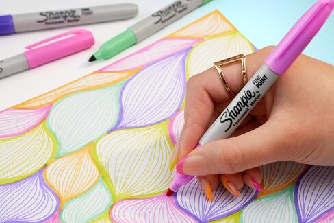 Sharpie Glam Pop Permanent Markers | Fine Point for Bold Details | Assorted Vibrant Colours | 34 Marker Pens in Saudi Arabia