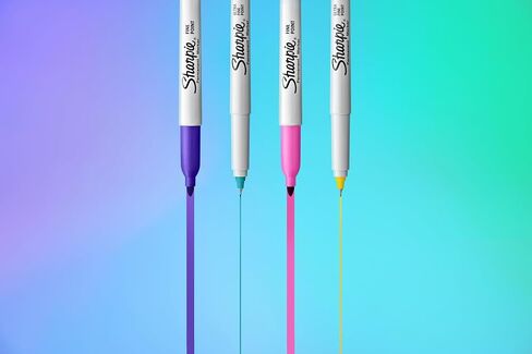 Sharpie Glam Pop Permanent Markers | Fine Point for Bold Details | Assorted Vibrant Colours | 34 Marker Pens in Saudi Arabia