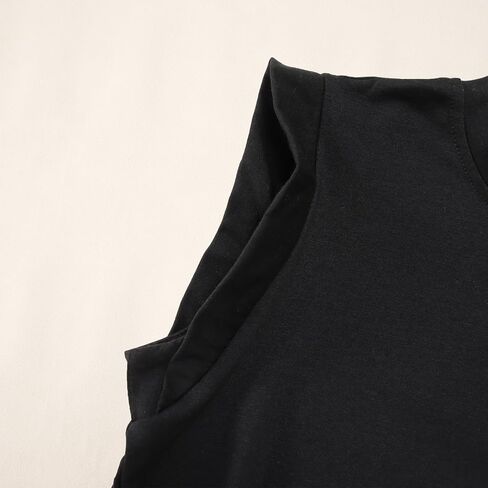 IZYJOY الفتيات الصيف تانك القمم بلون مخطط قمصان بلا أكمام الاطفال قبعة الأكمام Crewneck عادية المحملة 7-13 سنوات in Kuwait