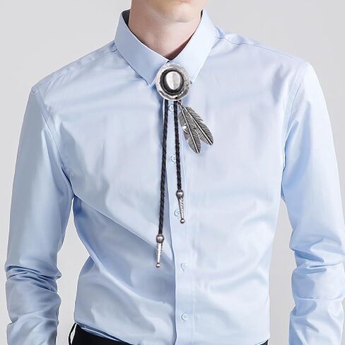 ربطة عنق جوسيفان بولو للرجال من رعاة البقر الغربي، ربطة عنق بولو، ربطة عنق جلدية، ربطة عنق الهالوين، إكسسوارات تنكرية للنساء in Kuwait