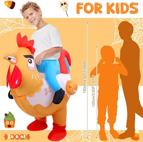 زي الدجاجة القابلة للنفخ، أزياء الهالوين المنفجرة للركوب على زي الدجاج in Kuwait