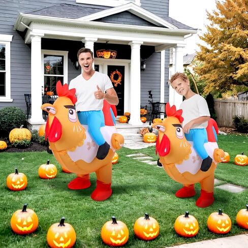 Inflatable Chicken Costume, Halloween Blow up Costumes Ride On Chicken Costume in Saudi Arabia