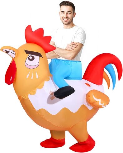 Inflatable Chicken Costume, Halloween Blow up Costumes Ride On Chicken Costume in Saudi Arabia