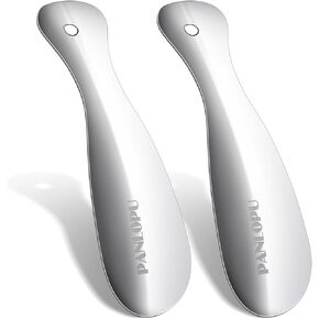 Metal Shoe Horn 7.5Inch Portable Quality Stainless Steeln Shoe Horn Fashion Travel (2 Pack)