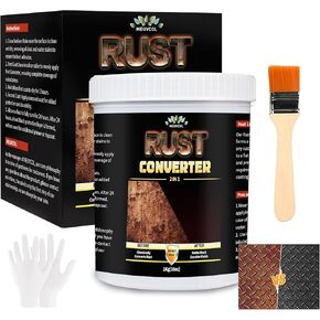 2-in-1 Rust Converter & Metal Primer, 35 Floz Black Rust Inhibitor Paint for Metal, Ultra Automotive Rust Reformer & Seal, Long-Lasting Rust Preventative Coating, Heat Resistance