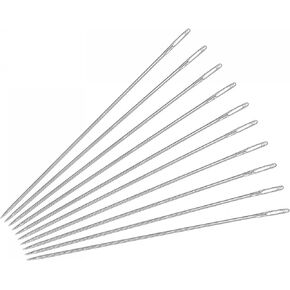 uxcell Beading Needles Fine Thin Long Straight Sewing Embroidery Threads Stainless Steel 4.72 Inch 0.02 Inch Wire Diameter 100Pcs