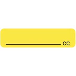 Tabbies Veterinary Drug Syringe Label, Fluorescent Yellow, 1-1/4"W x 5/16" H, ____cc, Sized for Use on Standard Syringes, 760 Labels Per Roll