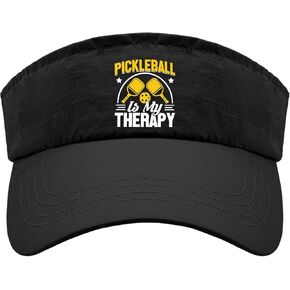 Dink Sport Visor for Men Sun Protection,Pickleball is My Therapy Womens Breathable Sun Visor Cap for Hiking Visor