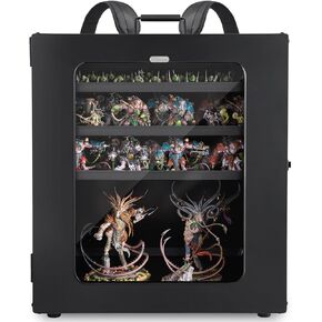 Miniatures Storage Case Miniatures Transport Case, shoulder straps, Stackable miniature carrying case (5pcs tray) easy transportation and storage for warhammer 40k (miniature not included)