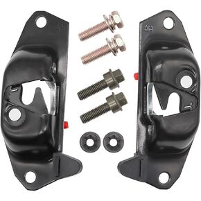 Left & Right Tailgate Latch Lever with Striker Bolts Rear Gate Lock Latch Compatible with Chevy Silverado Avalanche GMC Sierra Cadillac Escalade EXT 1999-2007 Replaces 15921948 15921949