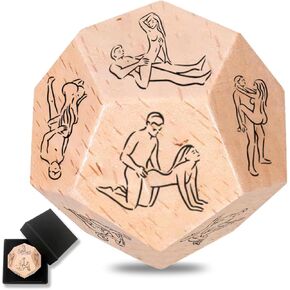 Date Night Dice for Couples, Date Night Dice Ideas Gifts Wooden Funny Dice Funny Decision for Valentine's Day Gift Anniversary Birthdays Gift, Funny Gifts for Men Women