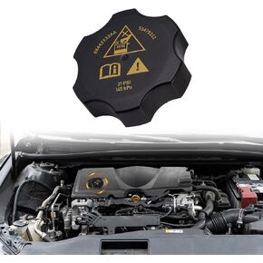 Car Radiator Coolant Reservoir Cap, Automotive Radiator Coolant Recovery Cover Compatible with Wrangler, Pacifica, Compass, Chrysler Replace 68442532AA (Black)