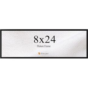 eletecpro 24x36 Poster Frame Black Picture frame with 4 Detachable Strips Large Gallery Wall Decoration Hang Horizontally and Vertically for Art Movie Poster, 4 Pack