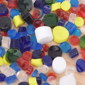MUCOFEI 100g Mixed Glass Frits COE 90 Fusing Glass for Microwave Kiln Fusible Glass Supplies
