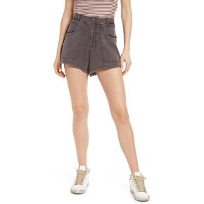 Free People Ouro Boros Structured Shorts Hot Fudge 0