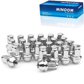 4L3Z-1012-A 14x2 Chrome Factory Style Lug Nuts Compatible with Ford F-150 Conqueror Lincoln Navigator Part No.#7L1Z1012A (Set of 24)