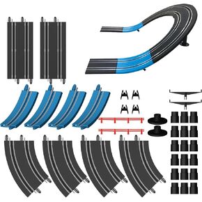 AGM MASTECH Extension Set #4-26 Piece Track(16 Loop Tracks, 4 Straight Tracks, and More) Expansion Accessory Pack - for Use with 1: 64 Scale AGM MASETCH Slot Car Race track Systems