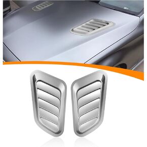 2PCS Car Hood Vents, Automotive Scoop Bonnet Air Vents Engine Hood Kit, Vehicle Exterior Decorative Air Flow Intake Trim Cover Accessories, Universal for RV, SUV, Truck (Carbon Fiber)