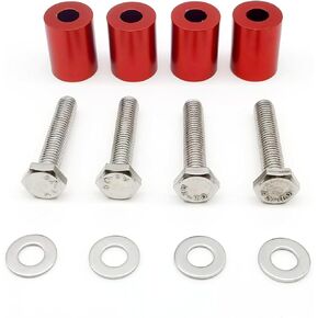1 Set Racing Modification Parts JDM Hood Heightener, Automotive Turbo Motor Hood Spacer Riser Kit, Durable Original Aperture 8MM Aluminum Alloy Hood Gasket, Universal for Most Cars (Black)