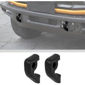 JWWY Bumper Tow Hook Covers Tow Trailer Hitch Receiver Cover Towing Hitch Rubber Sleeve Protector Cover Trim Fit for 2021-2024+ Ford Bronco Exterior Accessories Purple 2PCS (Fixed)…