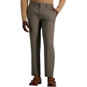 J.M. Haggar Men's Premium Stretch Tailored Fit Subtle Pattern Suit Separates Jackets, Medium Taupe-Pant
