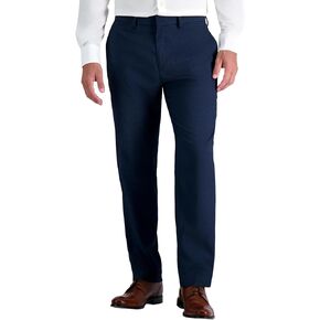 J.M. Haggar Men's Premium Stretch Tailored Fit Subtle Pattern Suit Separates Jackets, Dark Navy-Pant